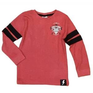 NEW LITTLE MISH boy's hockey champs thermal shirt in red